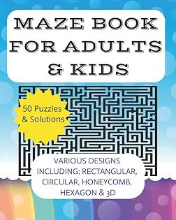 Maze Book for Adults & Kids cover
